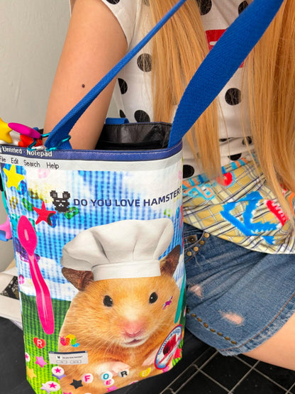 Oogreenapple Quirky Chef Mouse Print Vertical Square Women&