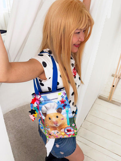 Oogreenapple Quirky Chef Mouse Print Vertical Square Women&