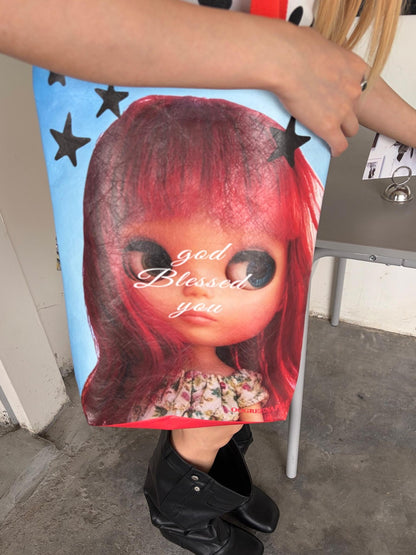 Oogreenapple Red Hair Doll Blue Sky Y2k Quirky Women&
