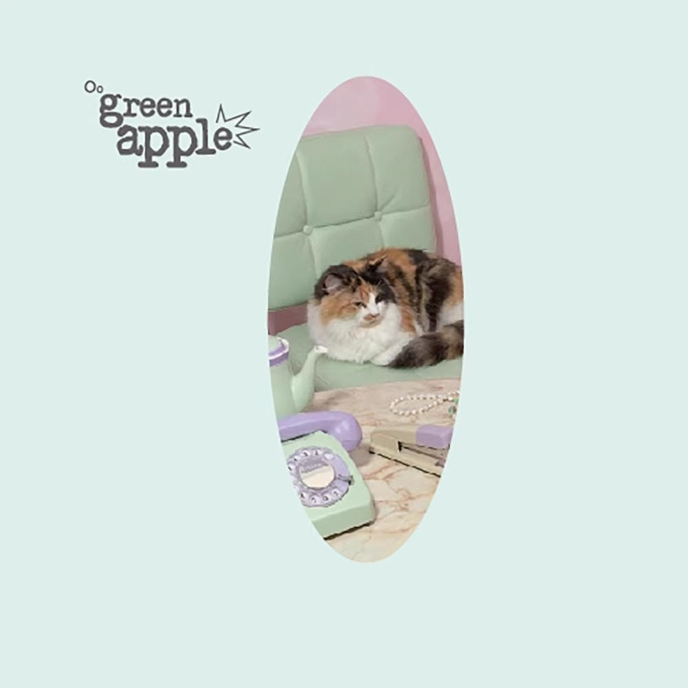 Oogreenapple_Retro_Polka_Dot_Cat_Oval_Side_Clip_Whimsical_Women&