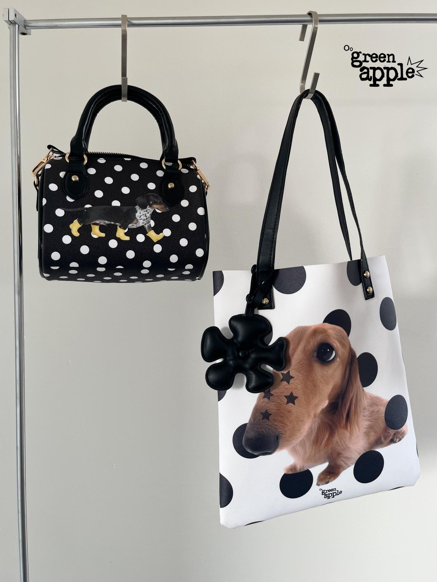 Oogreenapple Star Dachshund Printed Envelope Tote Women&