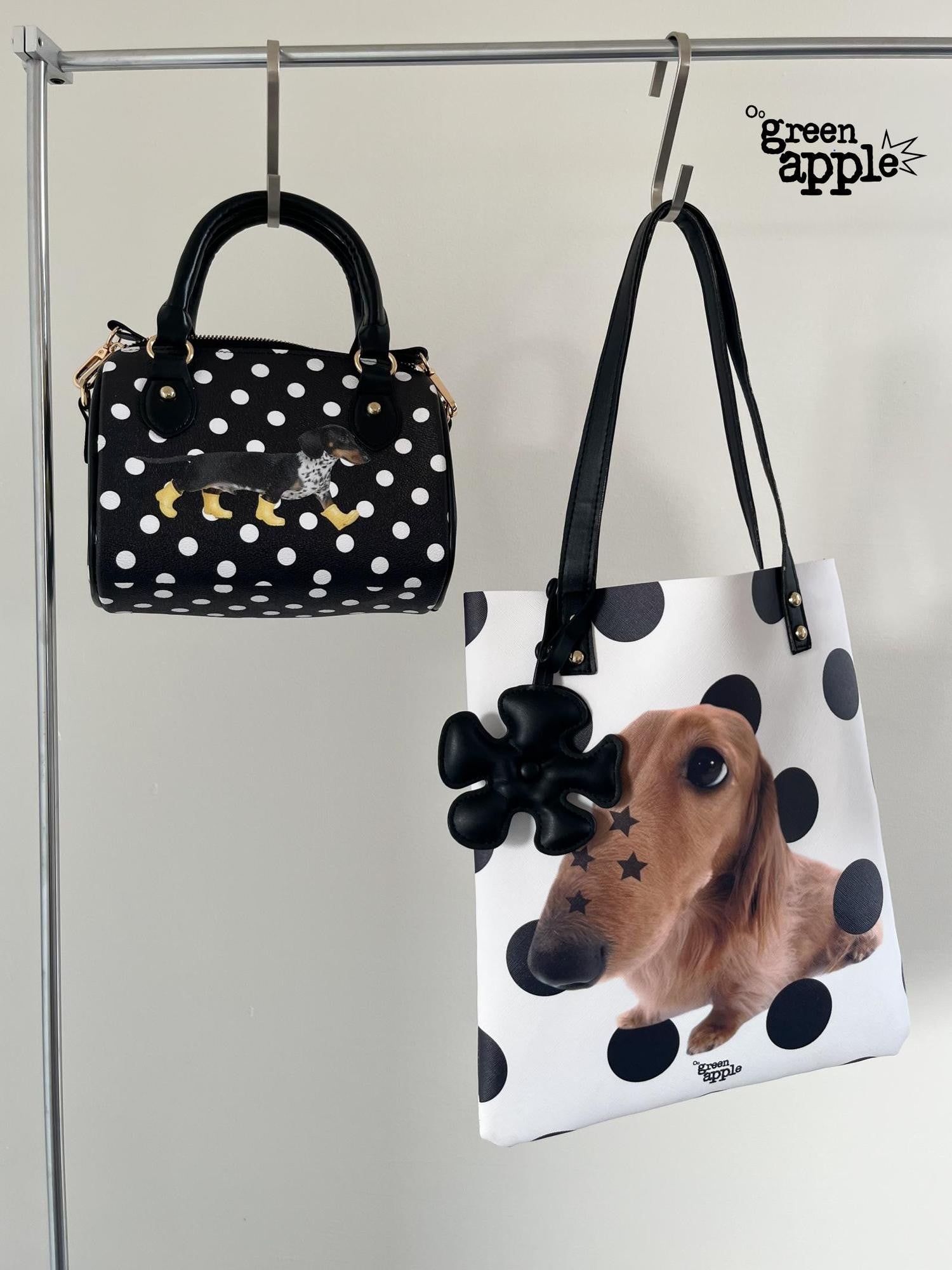 Oogreenapple Star Dachshund Printed Envelope Tote Women&