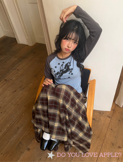 Oogreenapple_Star_Print_Color_Block_Raglan_Women&