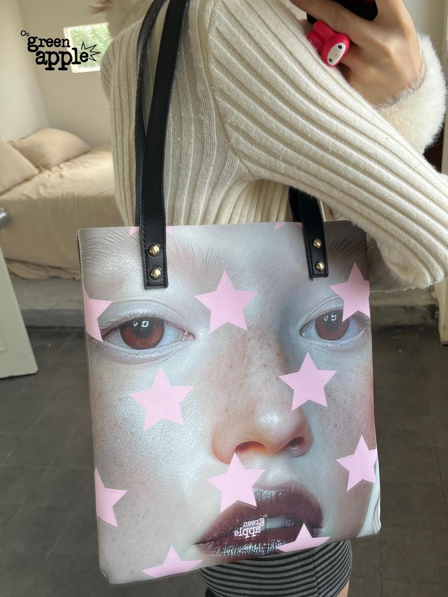 Oogreenapple Subculture Street Portrait Star Print Women&