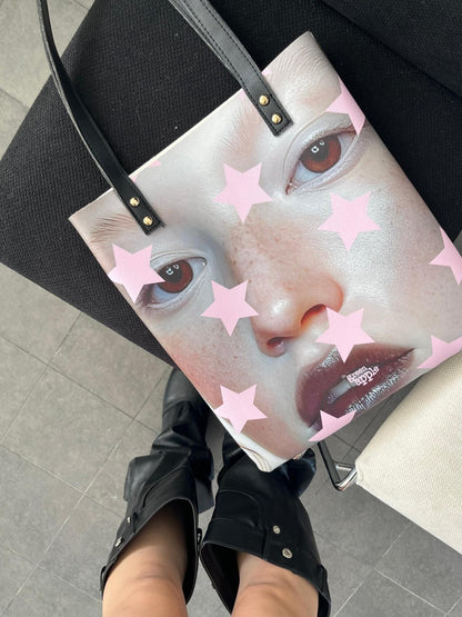 Oogreenapple Subculture Street Portrait Star Print Women&