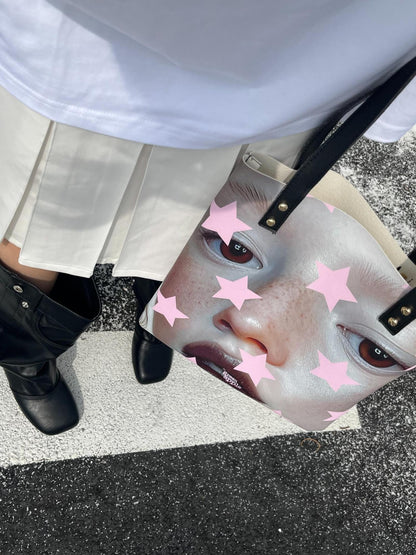 Oogreenapple Subculture Street Portrait Star Print Women&