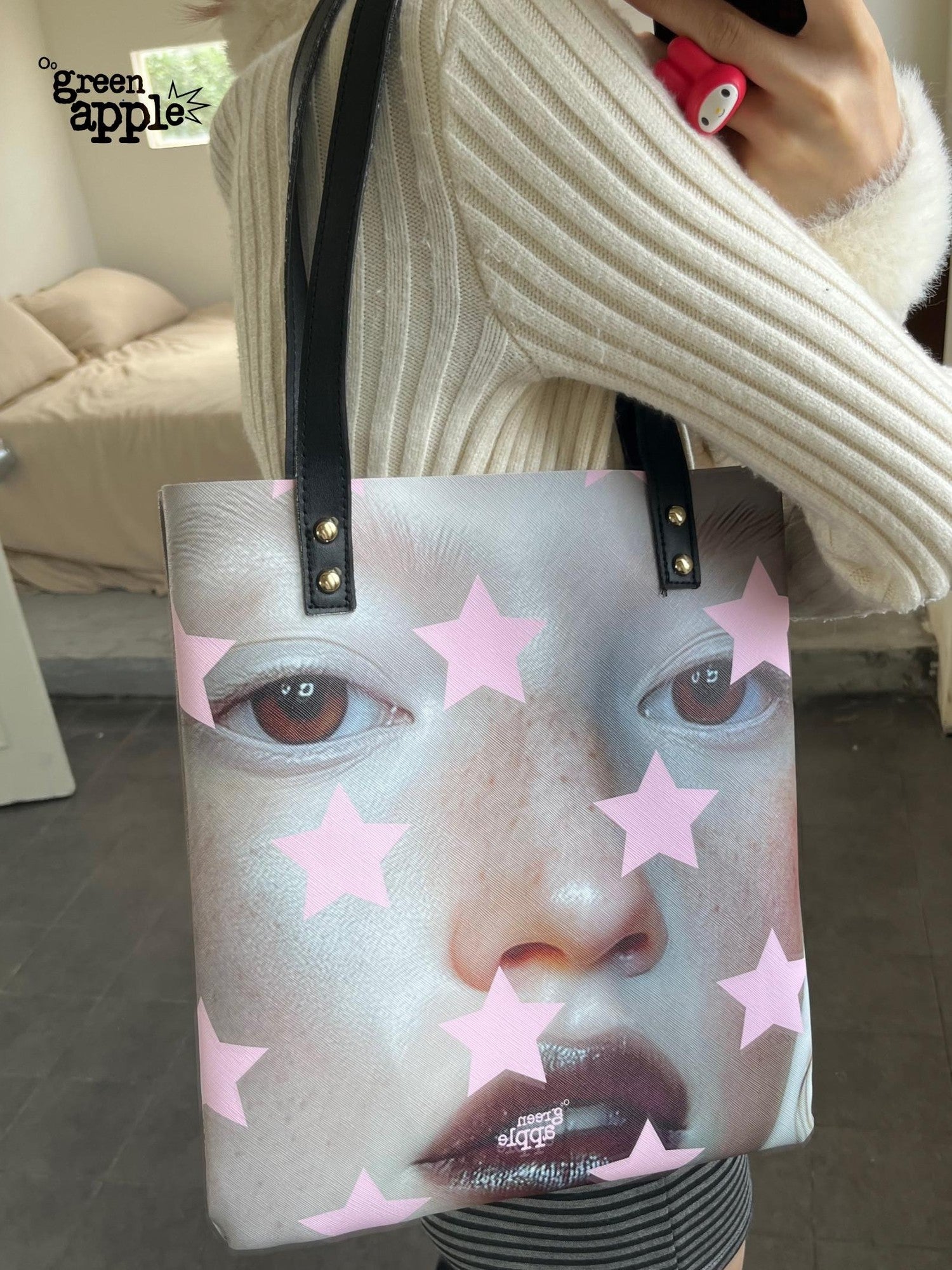 Oogreenapple Subculture Street Portrait Star Print Women&