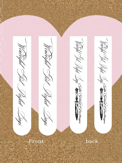 Oogreenapple Thigh High Cursive English Script Print Women&