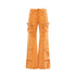 YOSHUYUKI Orange Utility Cargo Pants With 3D Pockets