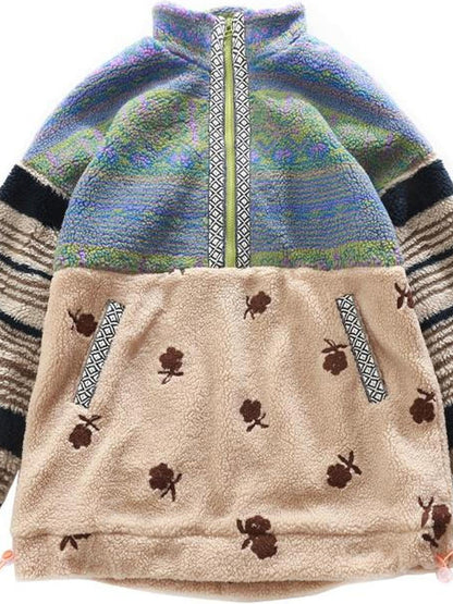 Sweet Mi Original Capsule Asymmetric Patchwork Thickened Loose Jacket