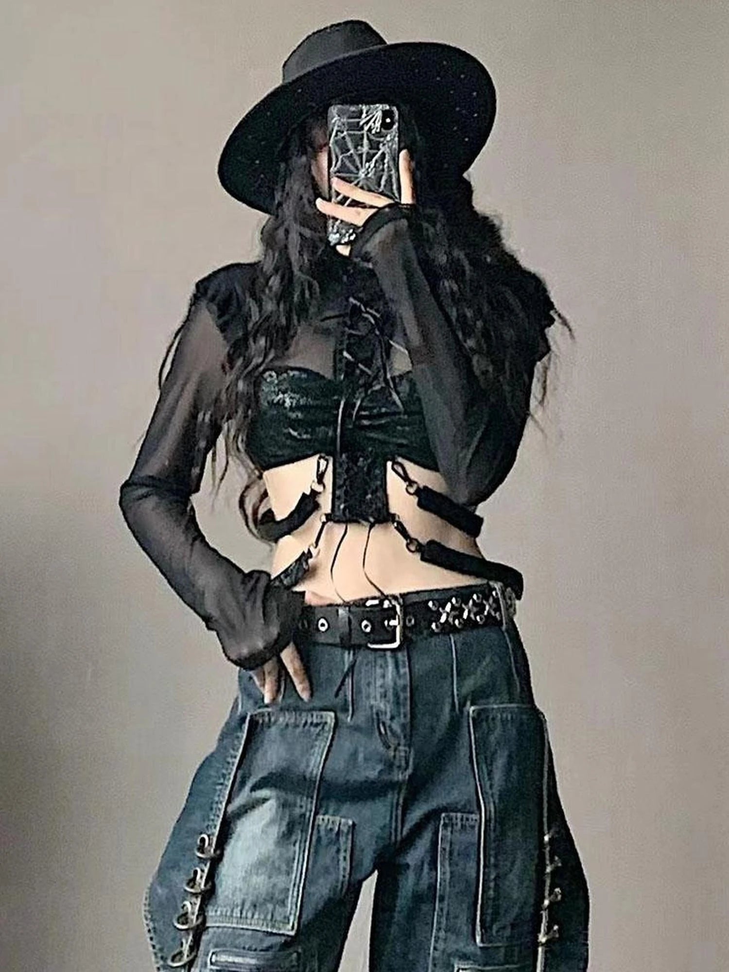 Original Mesh Top Blouses