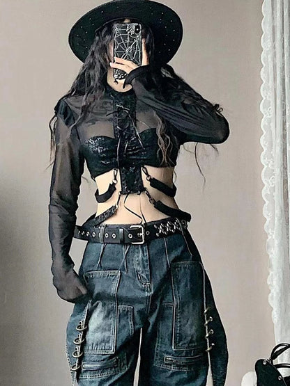 Original Mesh Top Blouses