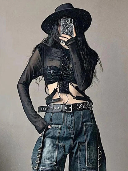 Original Mesh Top Blouses