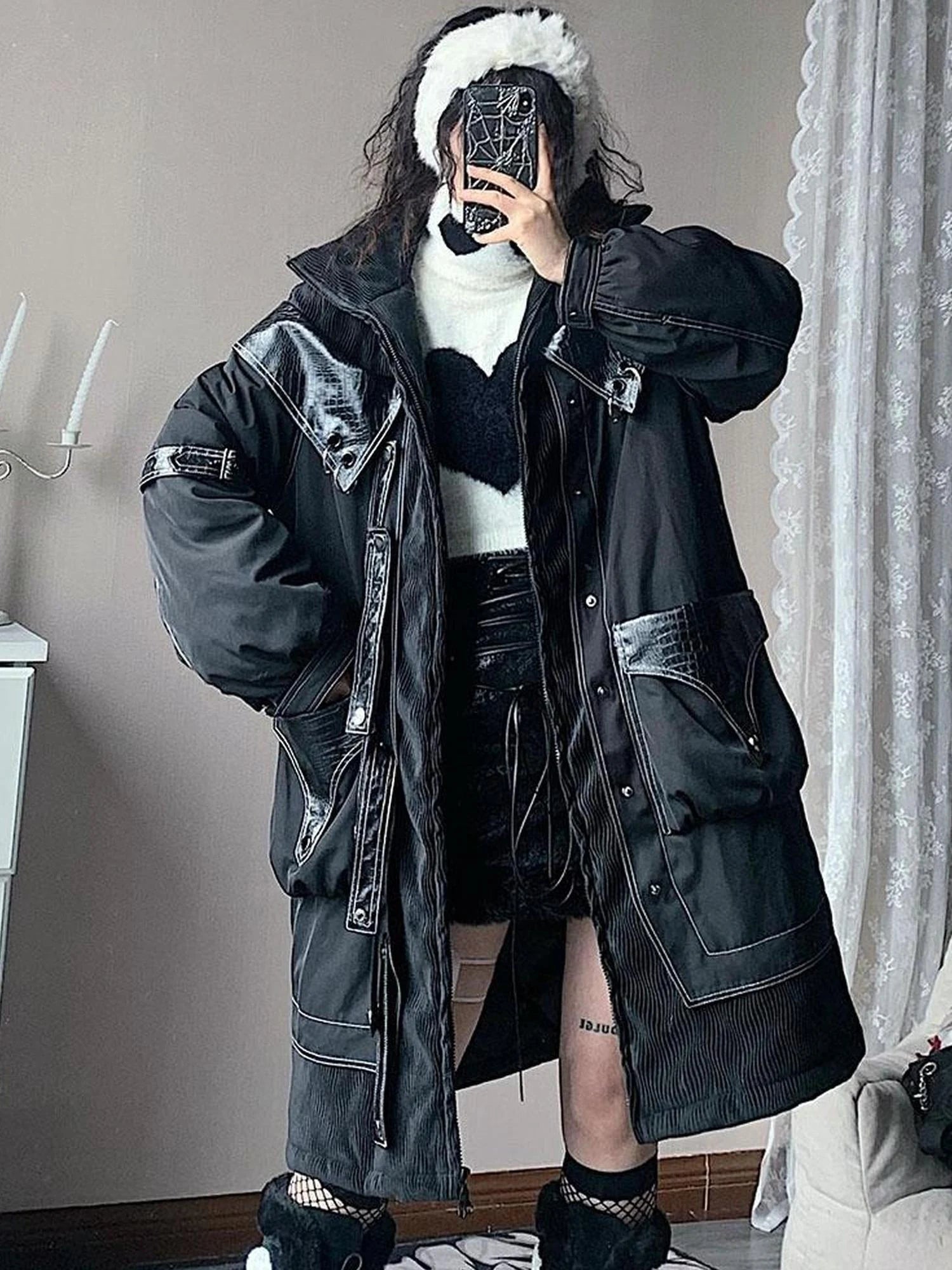 Original Thick Cotton Winter Jacket With Detachable Hardware