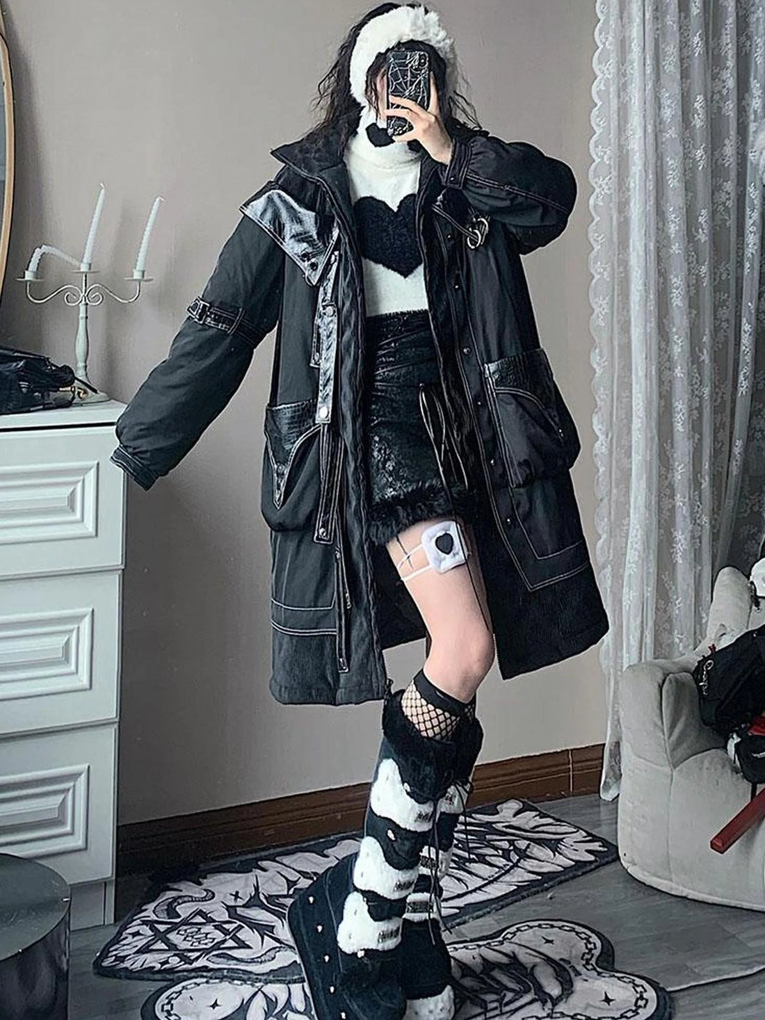 Original Thick Cotton Winter Jacket With Detachable Hardware