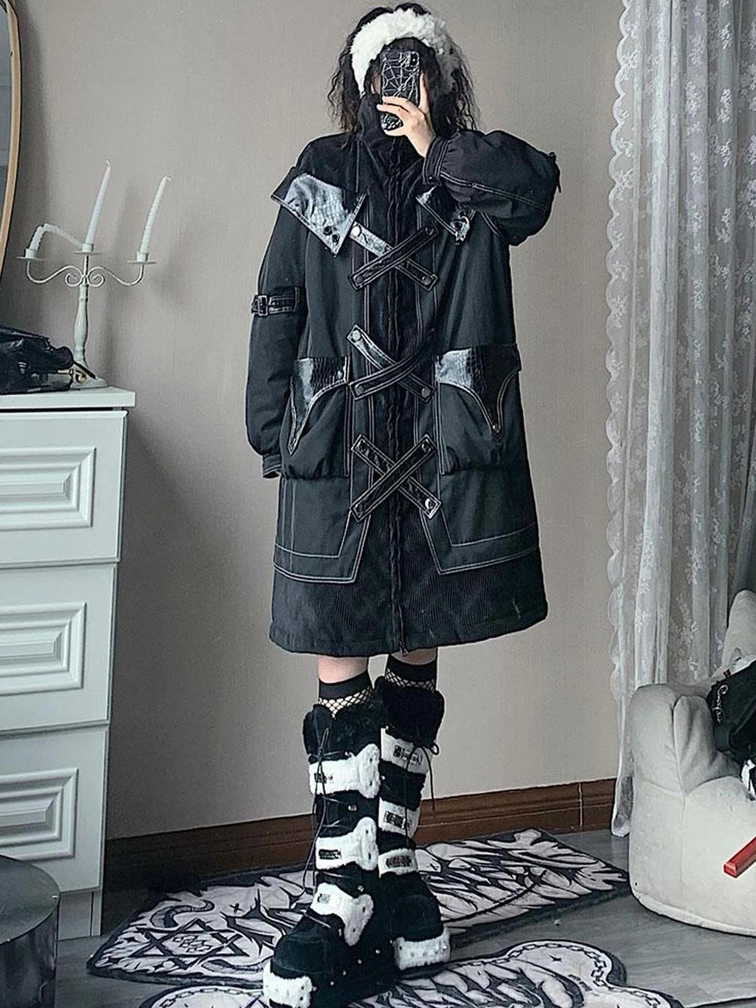 Original Thick Cotton Winter Jacket With Detachable Hardware