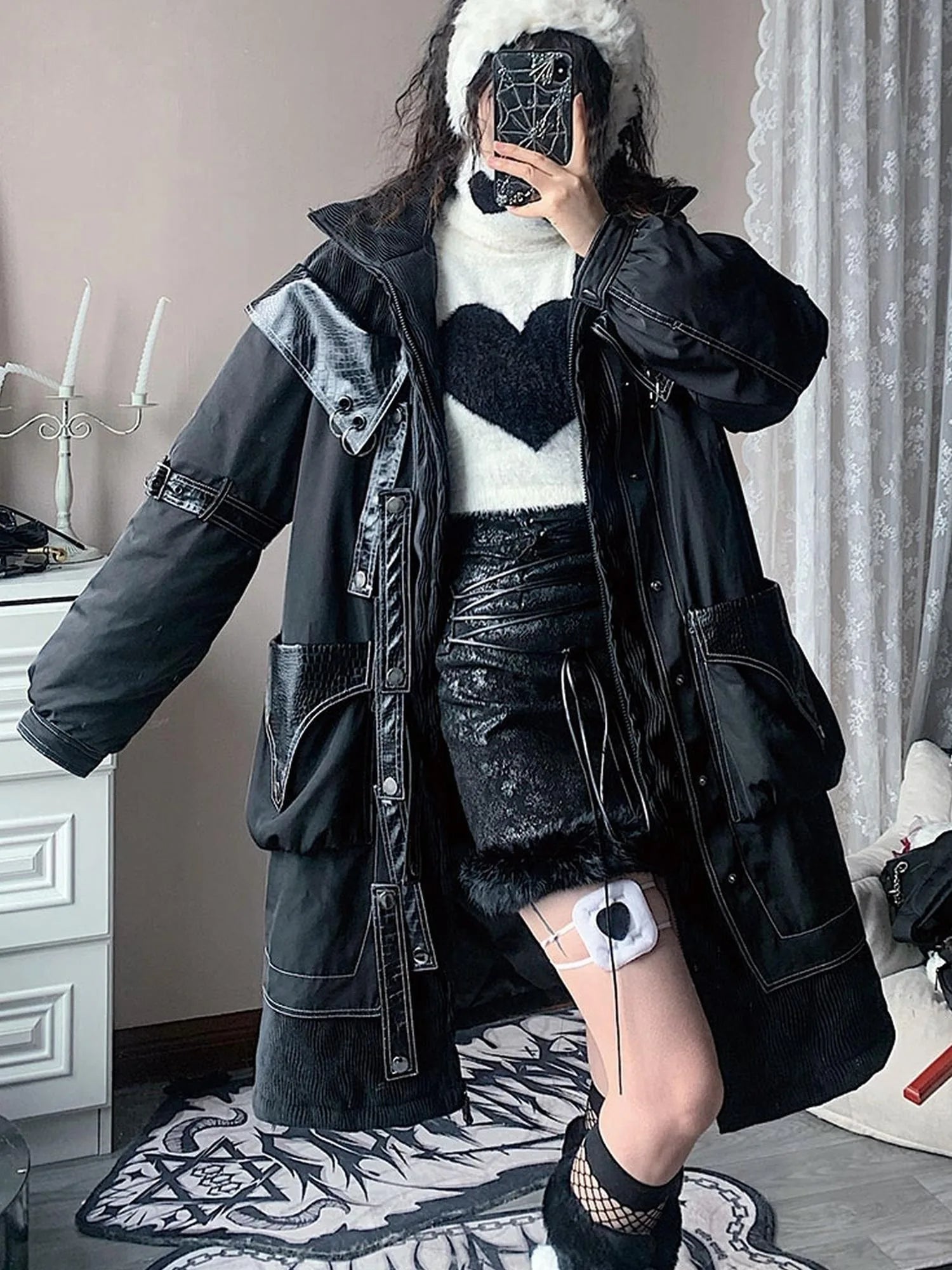 Original Thick Cotton Winter Jacket With Detachable Hardware