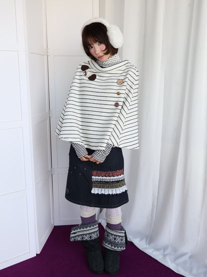 OurHappy_Button_Detail_Flared_Knit_Women&