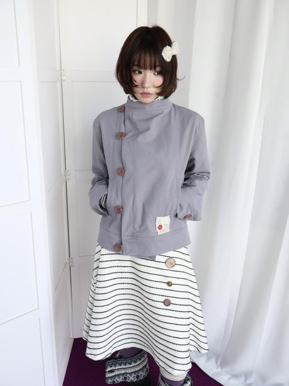 OurHappy_Button_Detail_Twill_Loose_Fit_Women&
