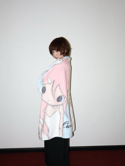 OurHappy Cartoon Rounded Corner Character Print Women&
