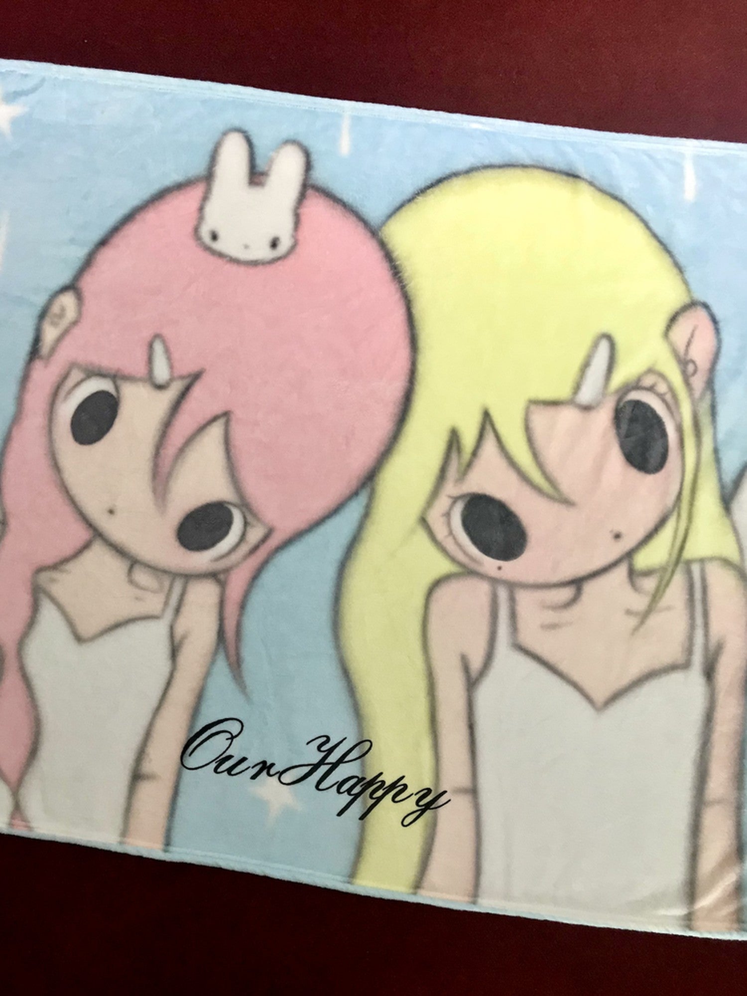 OurHappy Cartoon Rounded Corner Character Print Women&