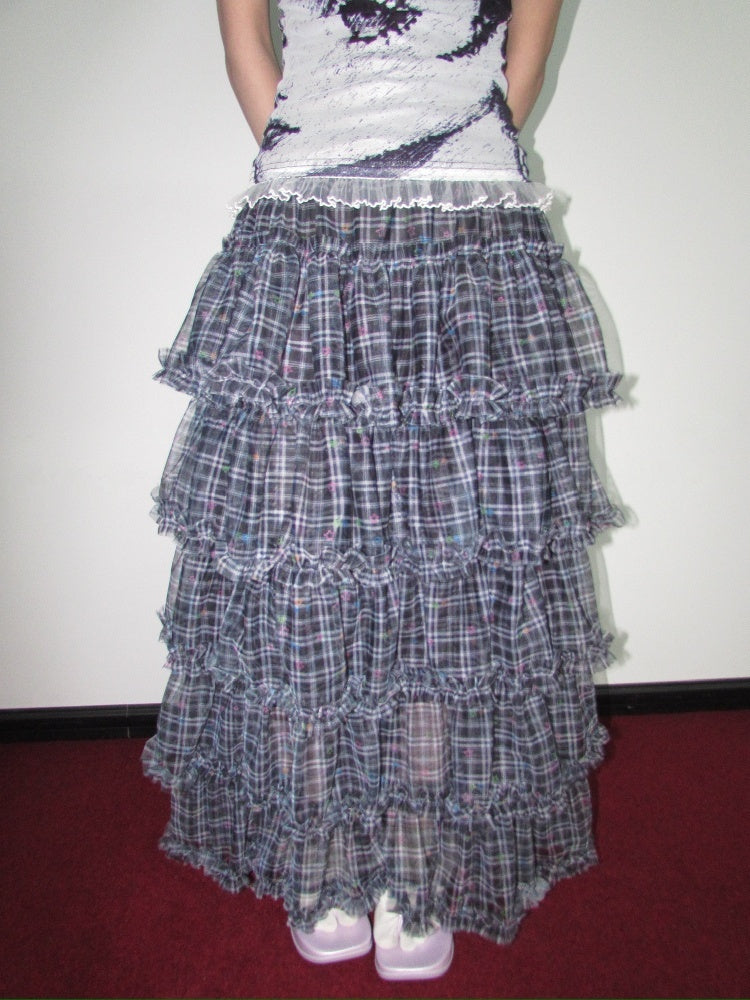 OurHappy_Star_Grid_Tiered_Ruffle_Pleated_Women&