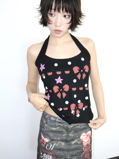 OurHappy Vintage Print Slim Fit Women&
