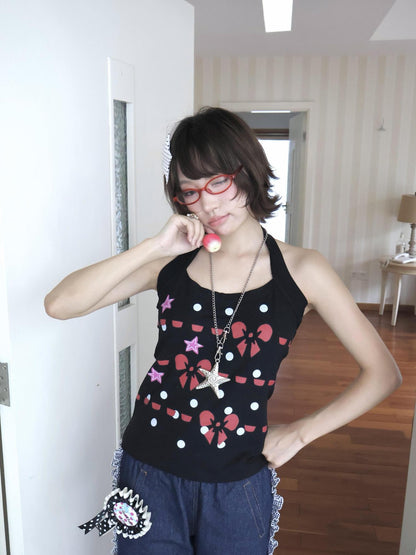 OurHappy Vintage Print Slim Fit Women&