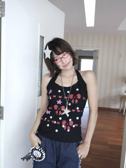 OurHappy Vintage Print Slim Fit Women&