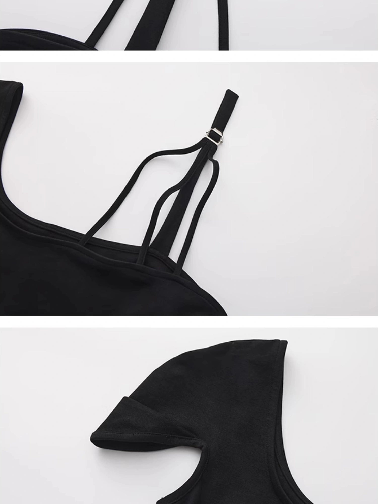 Outmode Adjustable Strap Off Shoulder Slim Fit T-shirt