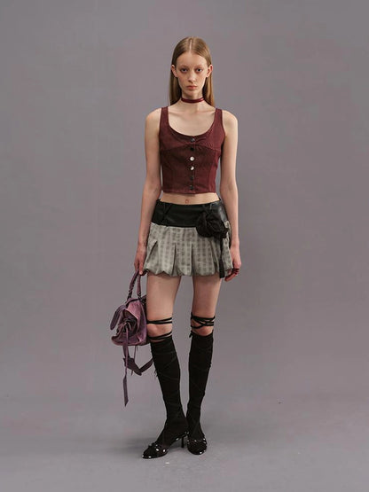 Outmode Asymmetric Panel Drop Waist Skirt