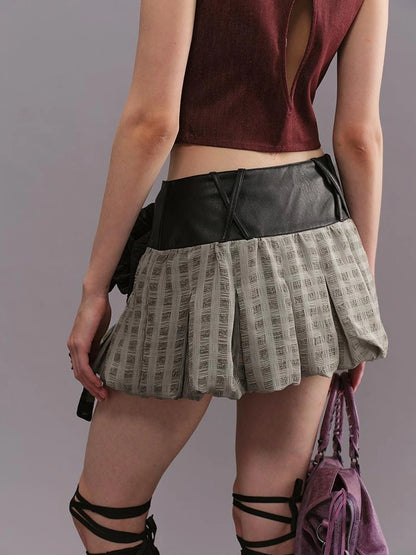 Outmode Asymmetric Panel Drop Waist Skirt