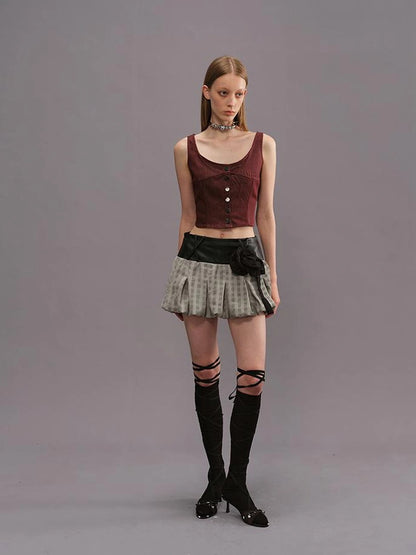 Outmode Asymmetric Panel Drop Waist Skirt