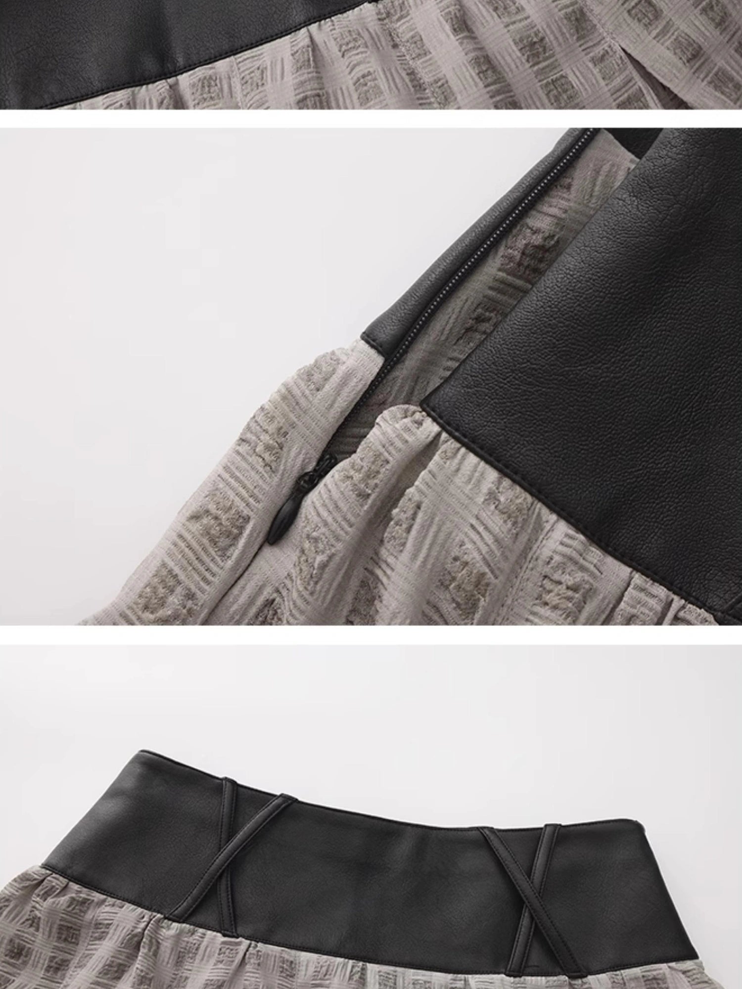 Outmode Asymmetric Panel Drop Waist Skirt