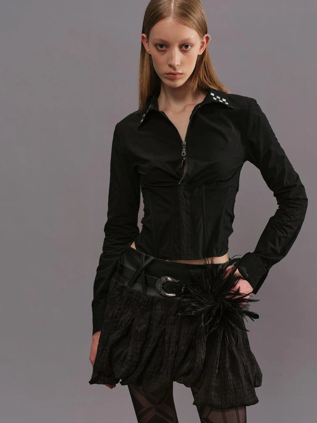 Outmode Deconstructed Corset Back Punk Shirt
