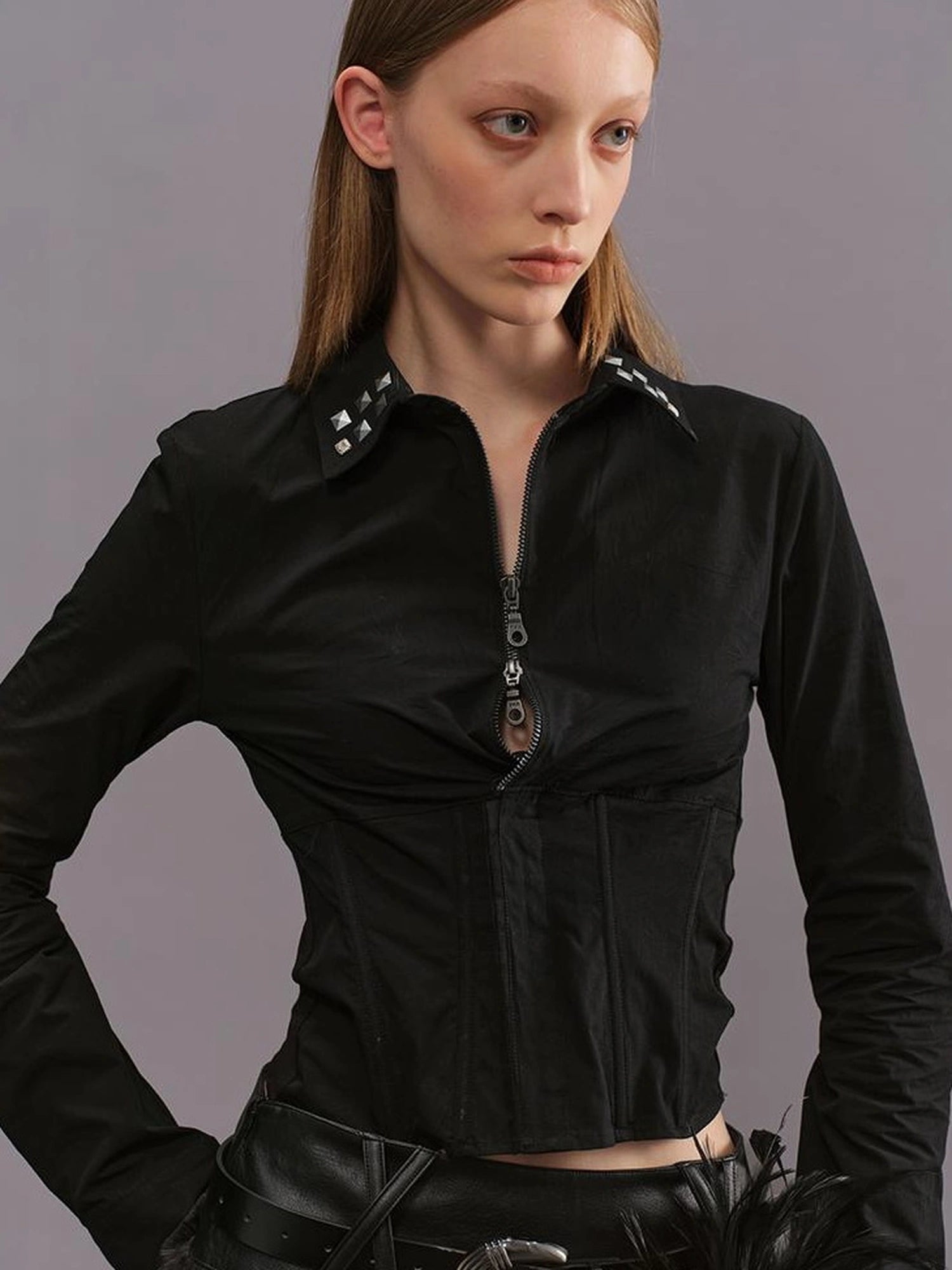 Outmode Deconstructed Corset Back Punk Shirt