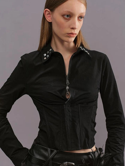 Outmode Deconstructed Corset Back Punk Shirt
