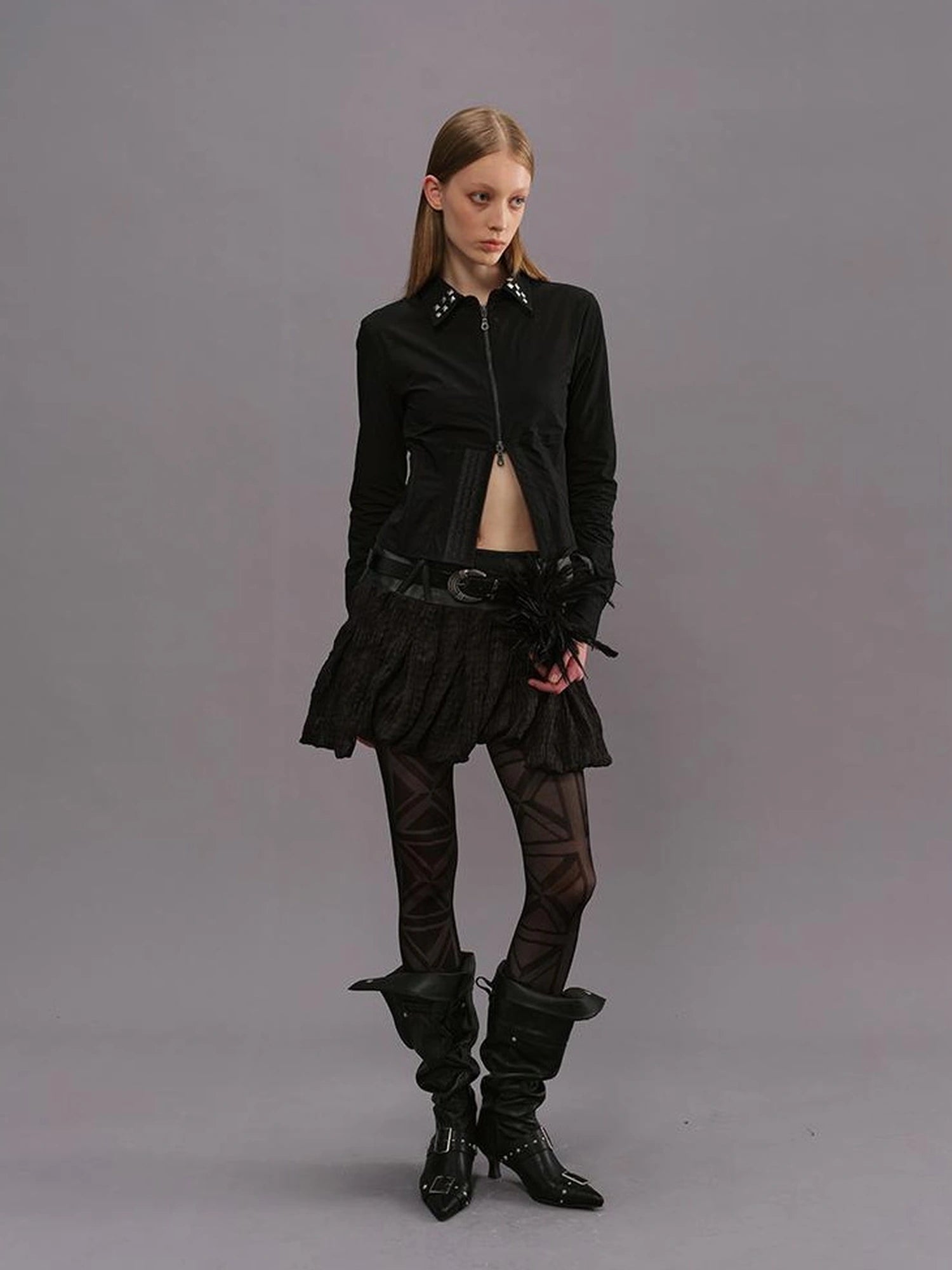 Outmode Deconstructed Corset Back Punk Shirt