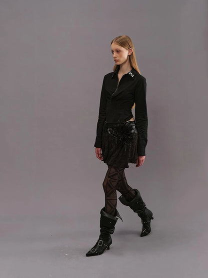 Outmode Deconstructed Corset Back Punk Shirt