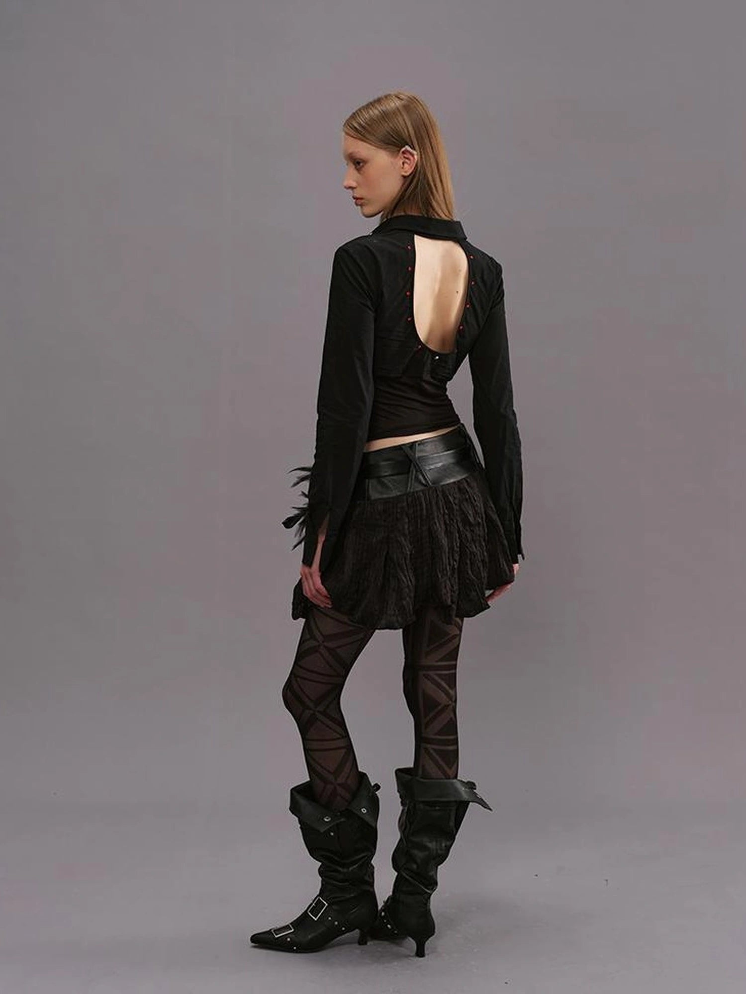 Outmode Deconstructed Corset Back Punk Shirt