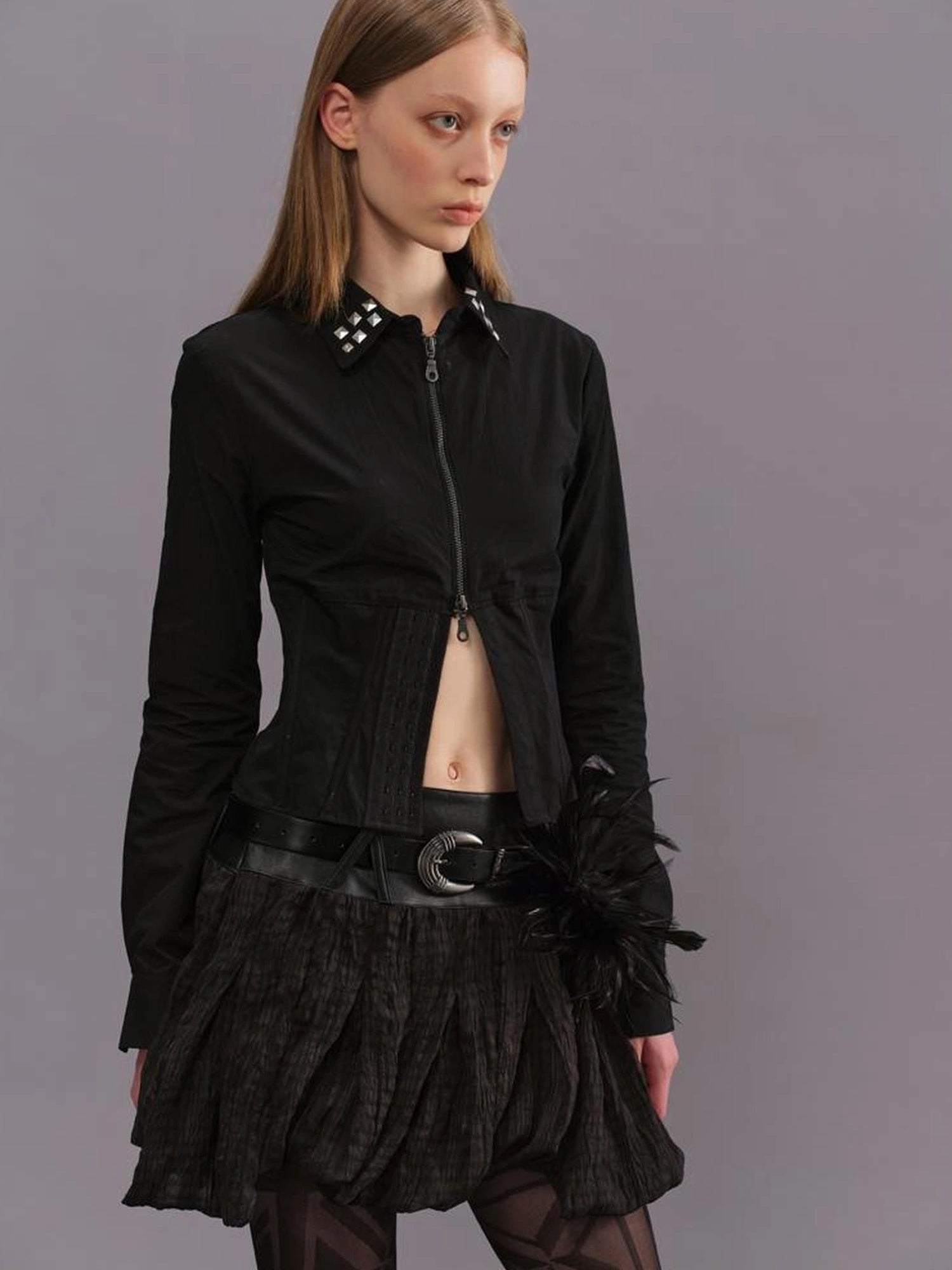 Outmode Deconstructed Corset Back Punk Shirt