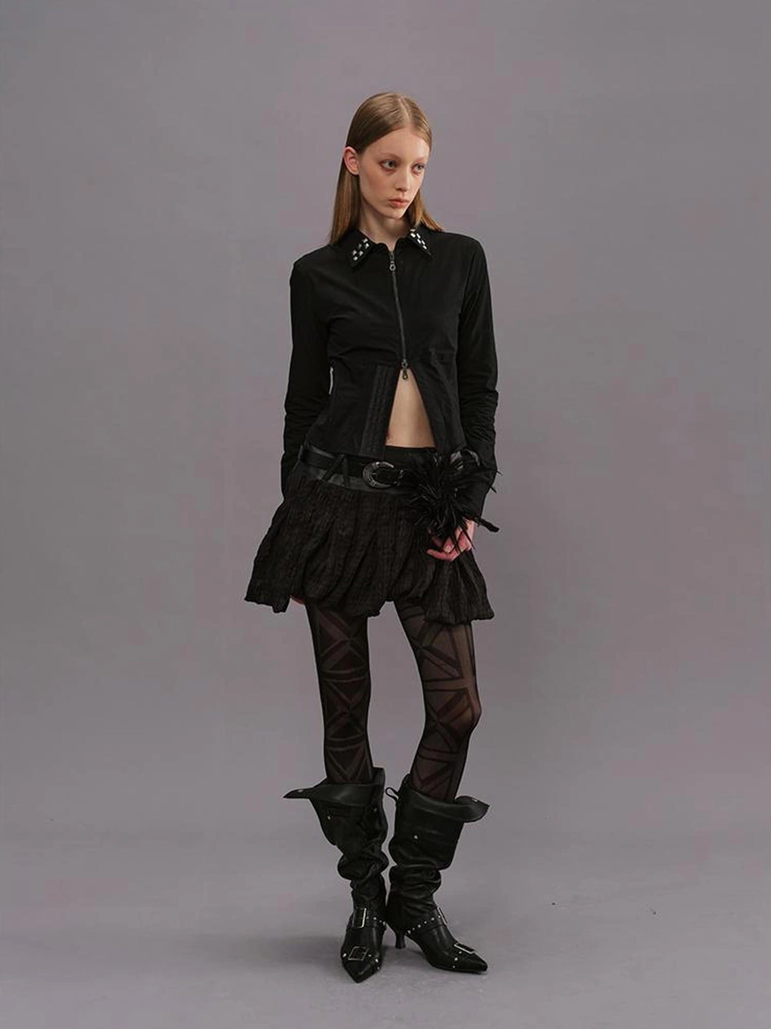 Outmode Deconstructed Corset Back Punk Shirt