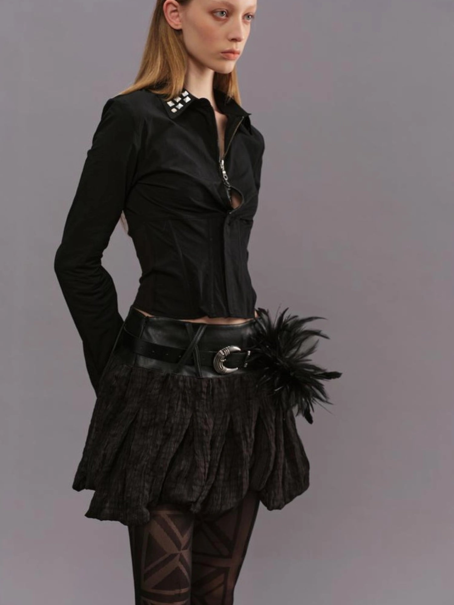Outmode Deconstructed Corset Back Punk Shirt