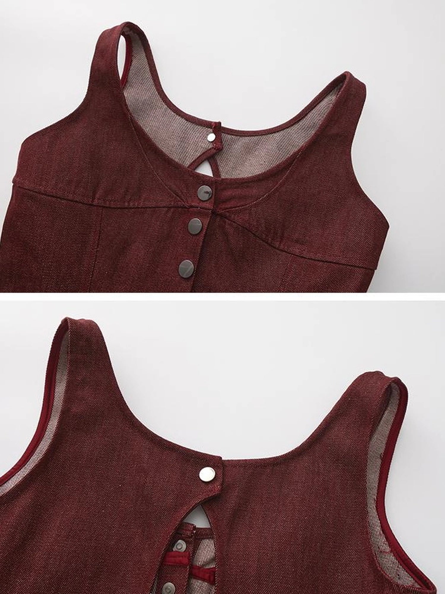 Outmode Deconstructed Denim Bustier Top