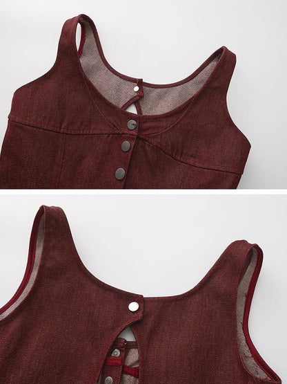 Outmode Deconstructed Denim Bustier Top