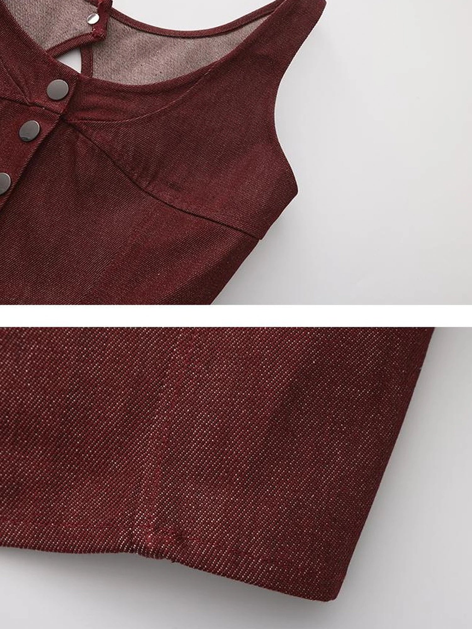 Outmode Deconstructed Denim Bustier Top