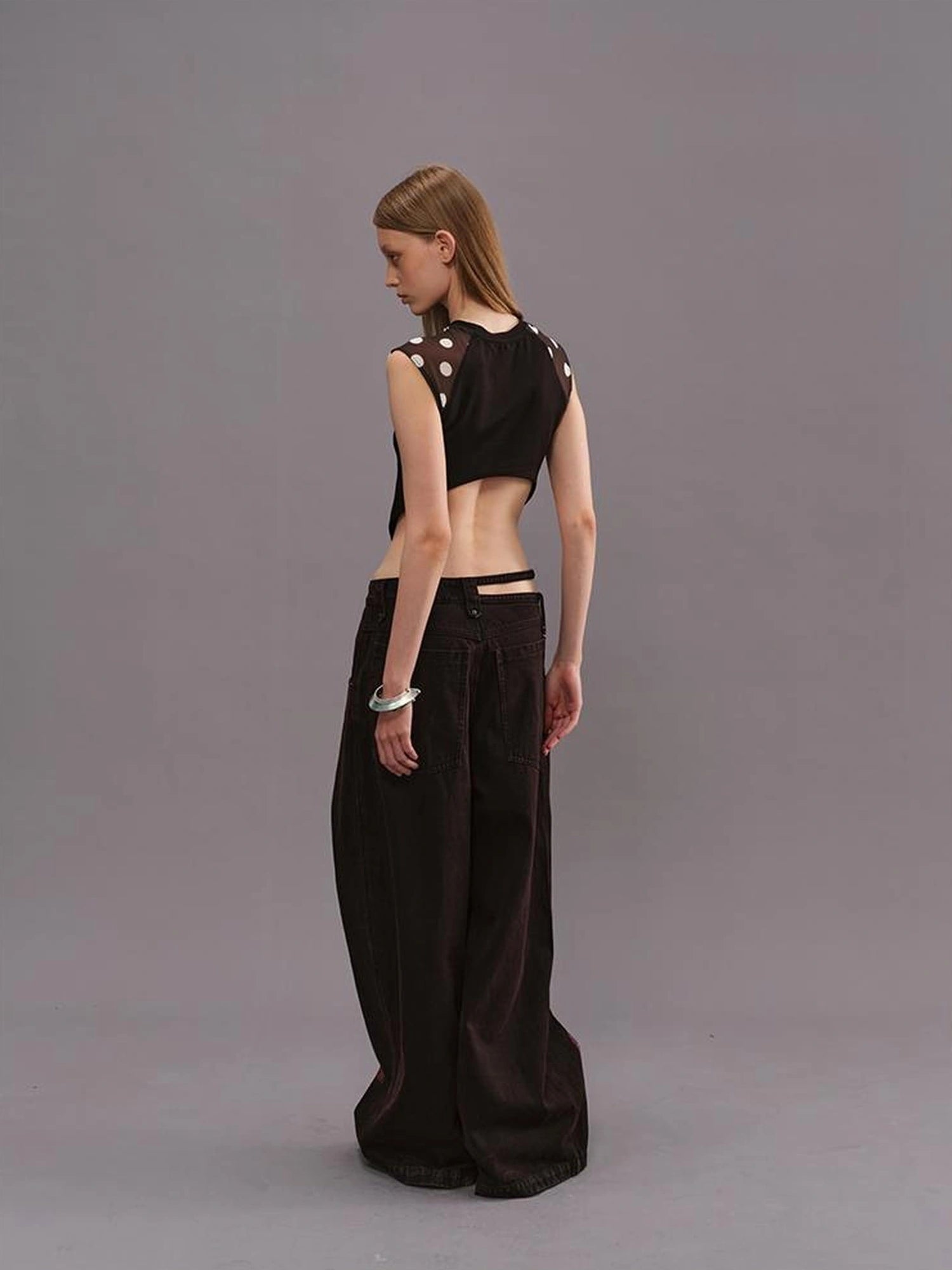 Outmode Deconstructed Spliced Swimsuit Top