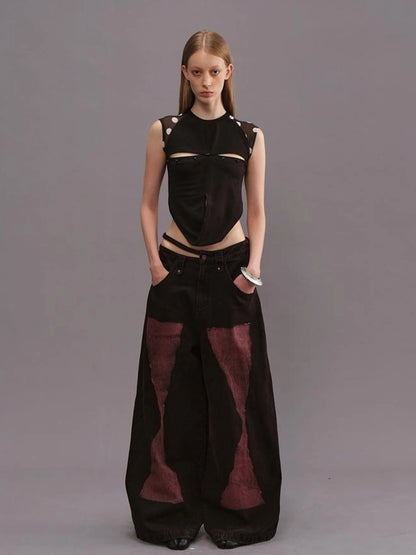 Outmode Deconstructed Spliced Swimsuit Top