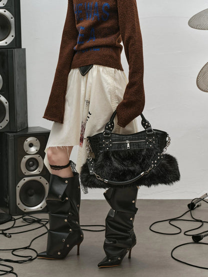 Outmode Furever Punk Textured Tote
