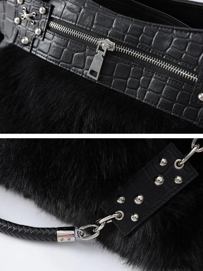 Outmode Furever Punk Textured Tote